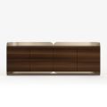 Modern dressoir van hout en gebogen metaal, gemaakt in Italië - Rugiada