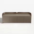 Modern dressoir van hout en gebogen metaal, gemaakt in Italië - Rugiada Viadurini