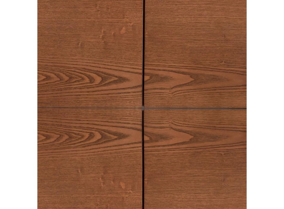 Woonkamer dressoir Mdf structuur en massief hout 4 deuren Made in Italy - Rosalba Viadurini