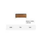 Woonkamer dressoir in Mdf en massief hout 2 of 3 deuren Made in Italy - Chamber Viadurini