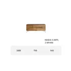 Woonkamer dressoir in Mdf en massief hout 2 of 3 deuren Made in Italy - Chamber Viadurini