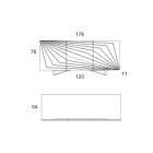 Woonkamer dressoir in gelakt Mdf 3 deuren met zeefdruk inlays - Saronno Viadurini