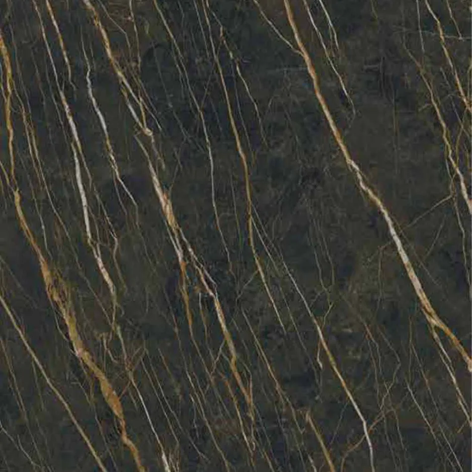 Woonkamer dressoir van gerookt glas met bronzen spiegeldeur Made in Italy - Silly Viadurini