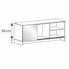 Woonkamer dressoir van gerookt glas met bronzen spiegeldeur Made in Italy - Silly Viadurini