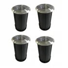 Ronde 2W Led Spotlight Marker in 316 RVS, 4 Stuks - Solina Viadurini