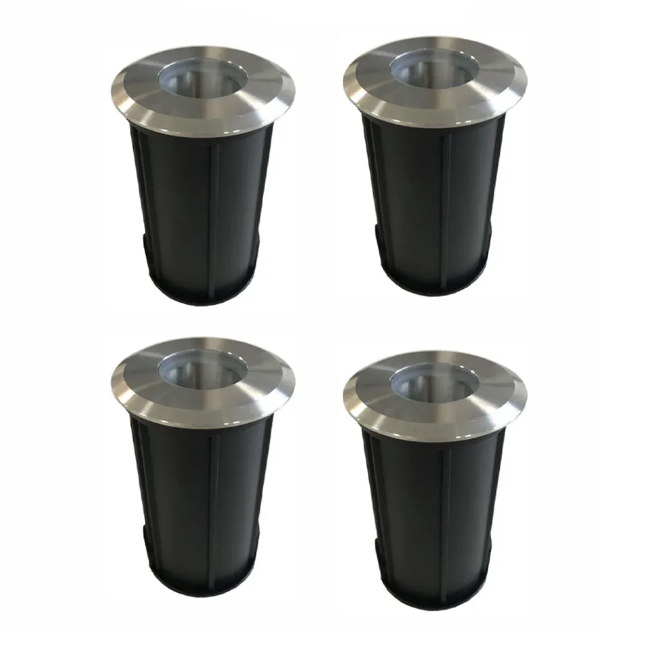 Ronde 2W Led Spotlight Marker in 316 RVS, 4 Stuks - Solina Viadurini