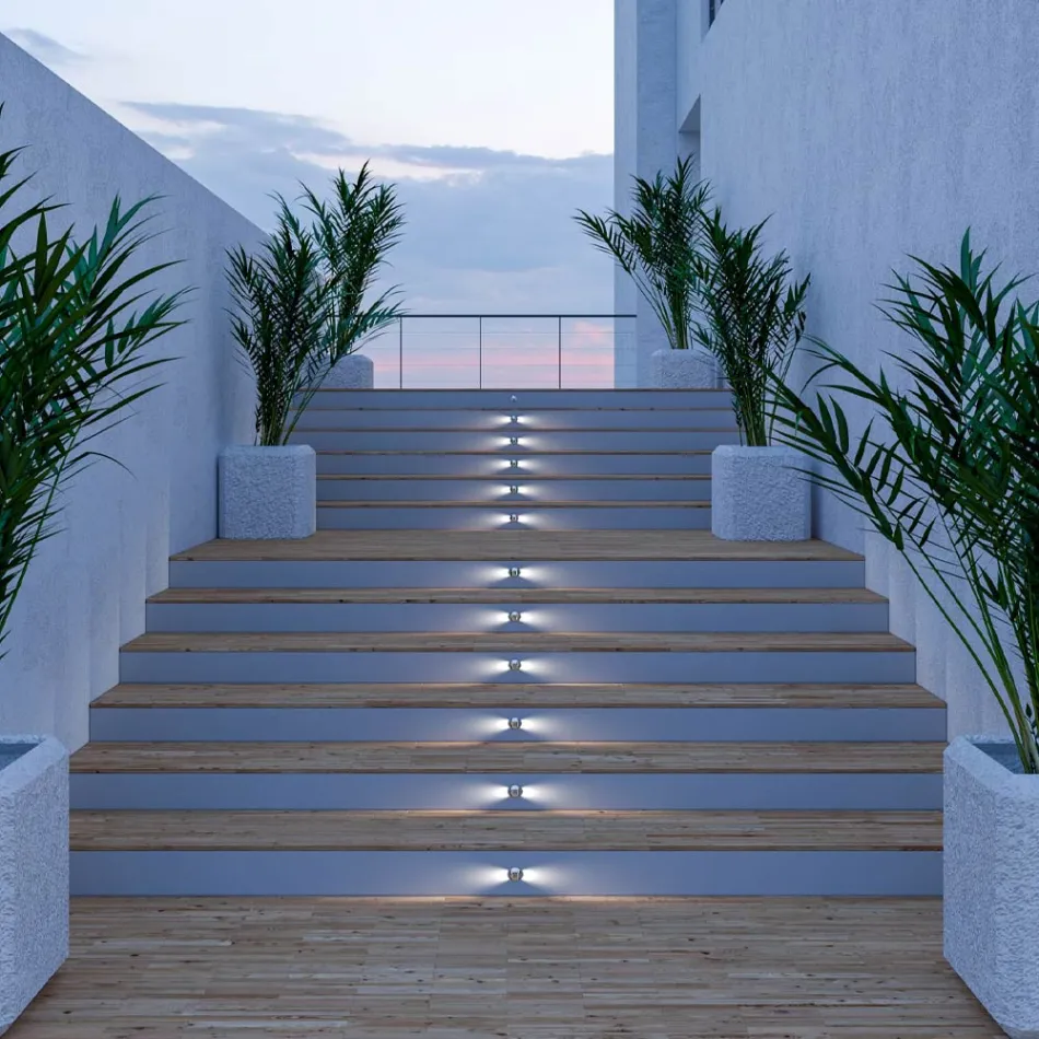 Marker Outdoor Inbouw LED Spotlight in RVS 4 Stuks - Rhombus Viadurini