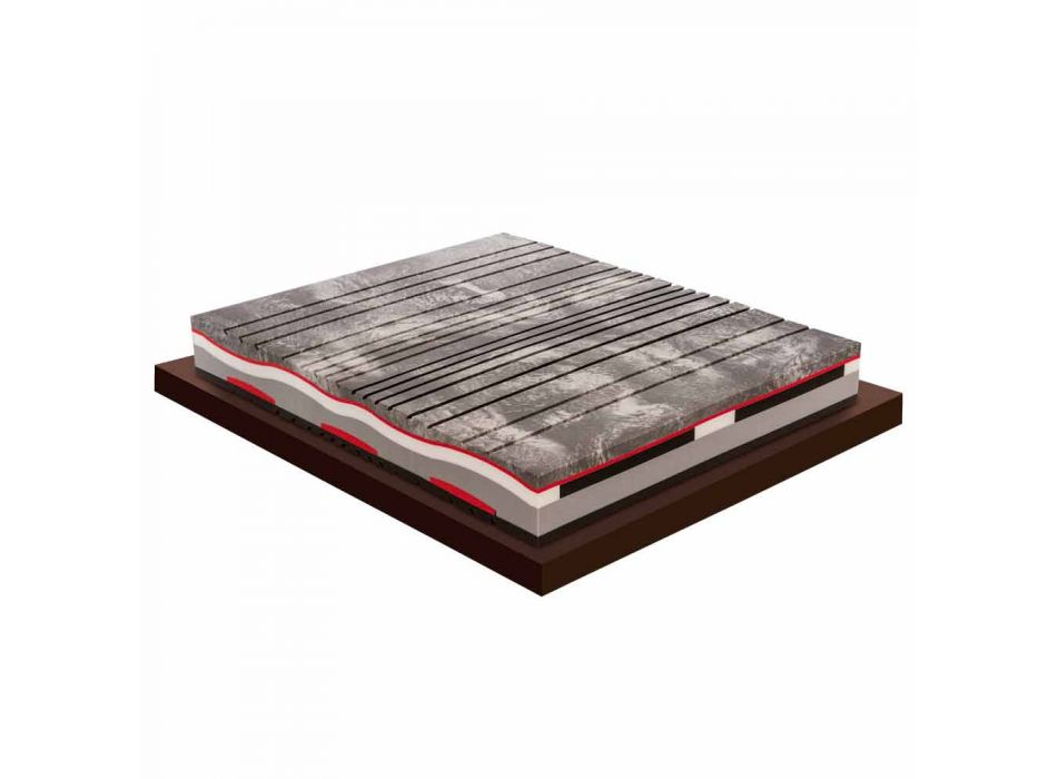 Memory Xform dubbele matras 25 cm hoog Made in Italy - houtskool