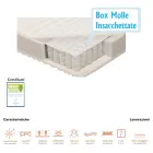 Vierkant en half pocketveringmatras Anti-mijt Bio Springs - Biosprings Viadurini