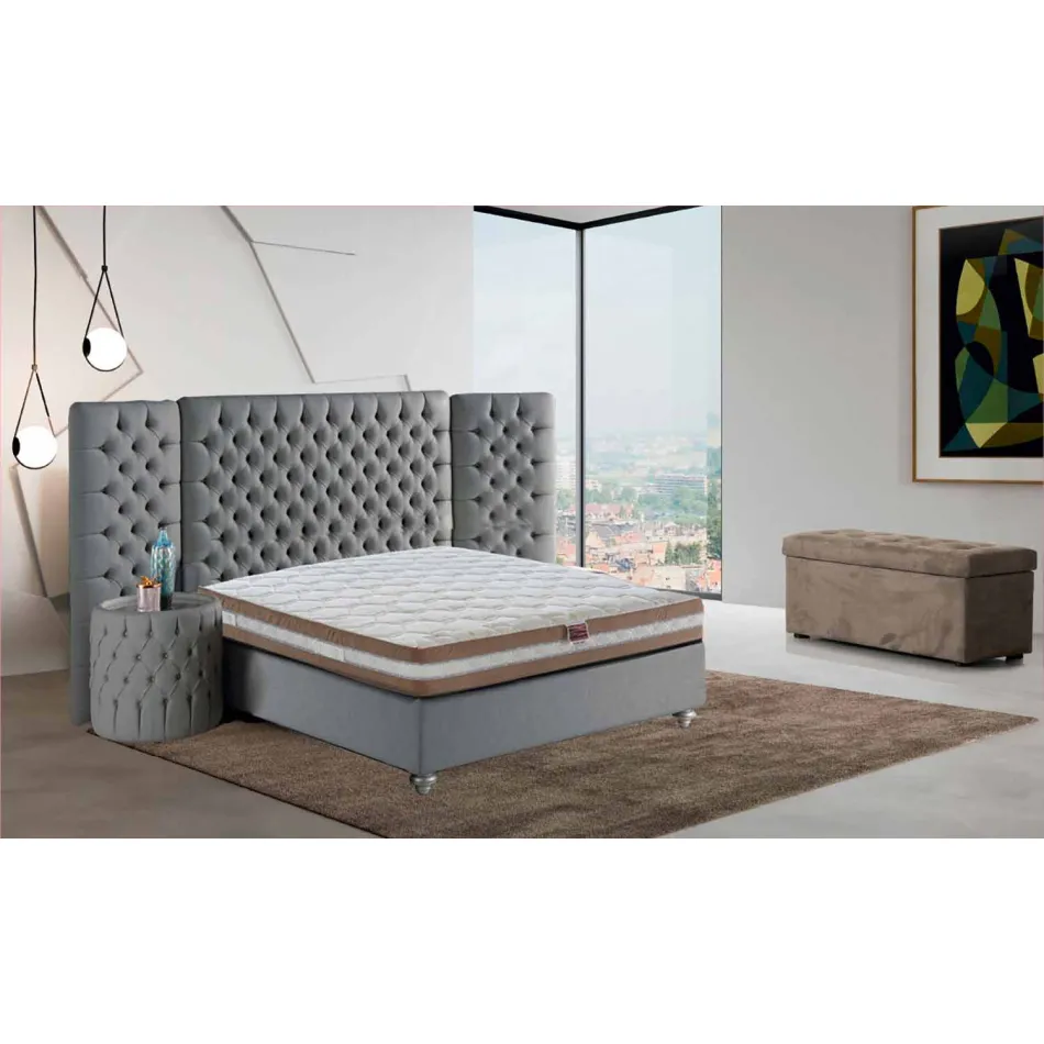 Single Memory Xform matras 25 cm hoog Made in Italy - houtskool Viadurini