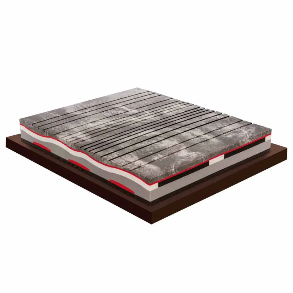 Matras Anderhalf in Memory Xform 25 cm hoog Made in Italy - Charcoal Viadurini