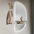 Landelijke wandplank met twee metalen planken in drie kleuren. Viadurini