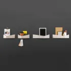 Design wandplank in multiplex en metaal met kapstok - Berema Viadurini