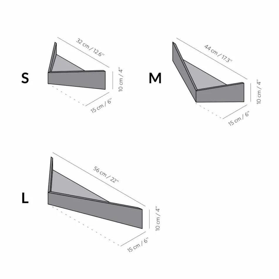 Design wandplank in multiplex en metaal met kapstok - Berema Viadurini