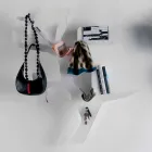 Wandplank van plexiglas met kapstokken Made in Italy - Neon Viadurini