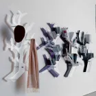 Wandplank van plexiglas met kapstokken Made in Italy - Neon Viadurini