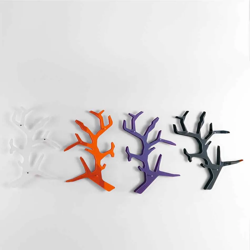 Wandplank van plexiglas met kapstokken Made in Italy - Neon Viadurini