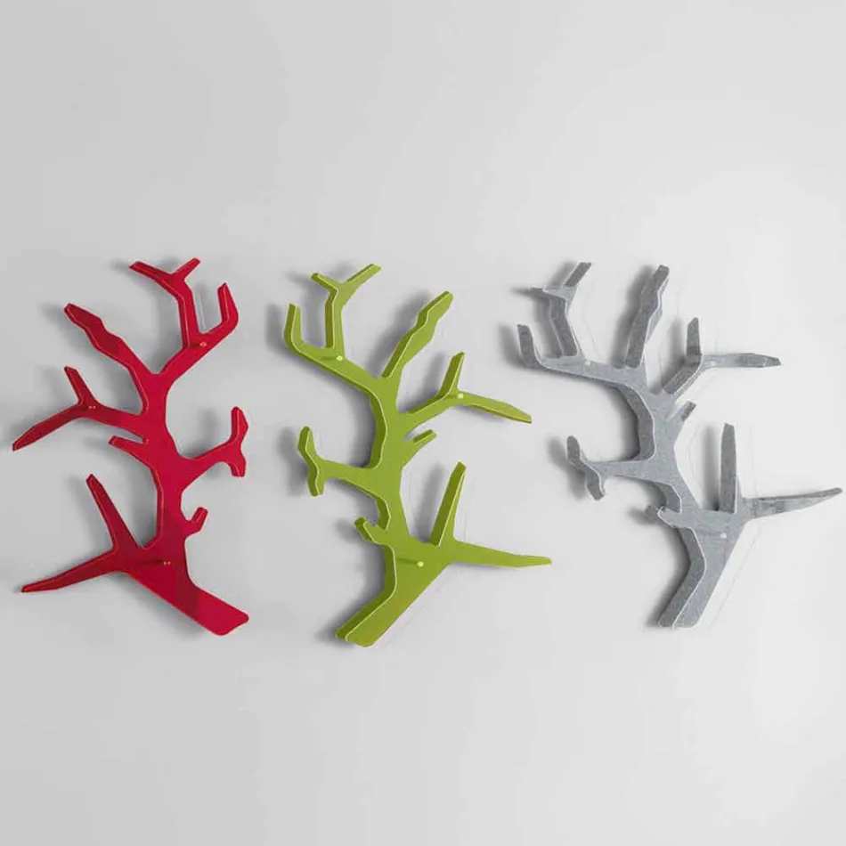 Wandplank van plexiglas met kapstokken Made in Italy - Neon Viadurini