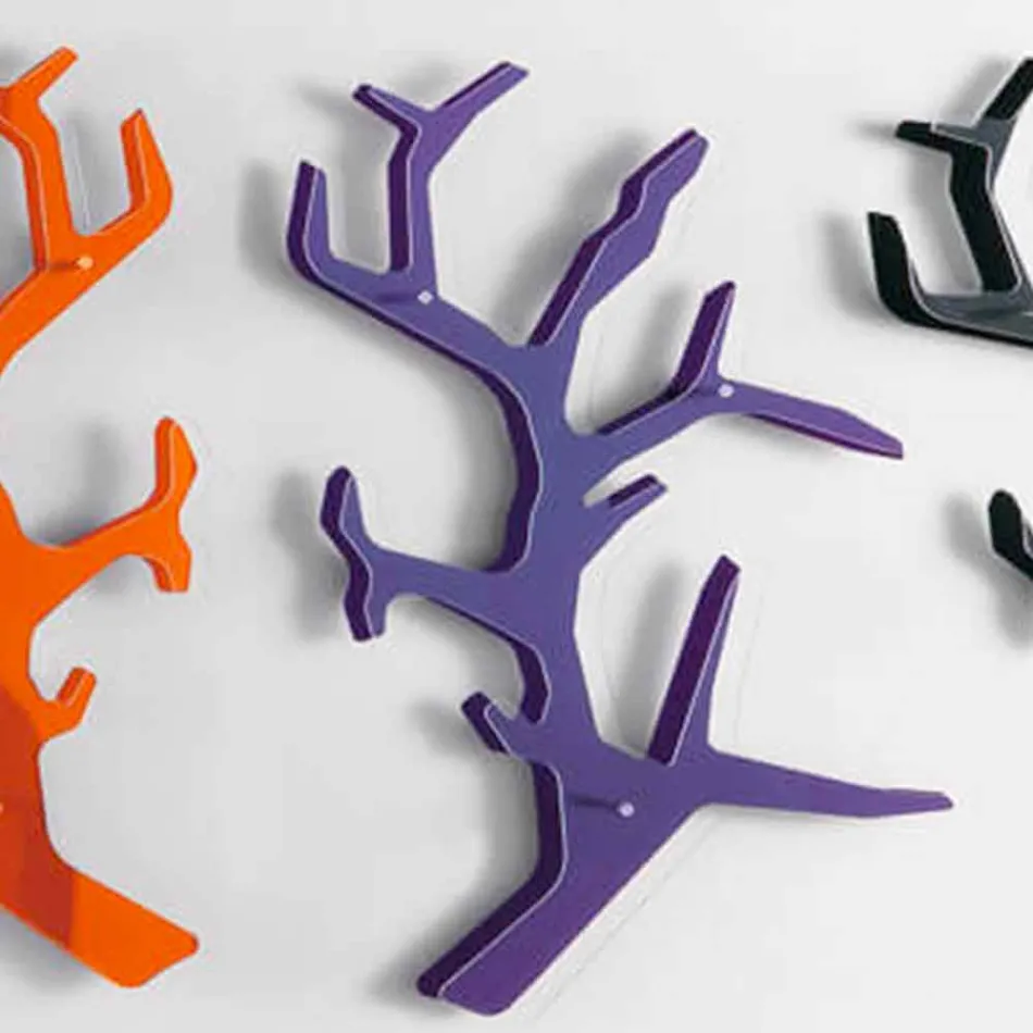 Wandplank van plexiglas met kapstokken Made in Italy - Neon Viadurini