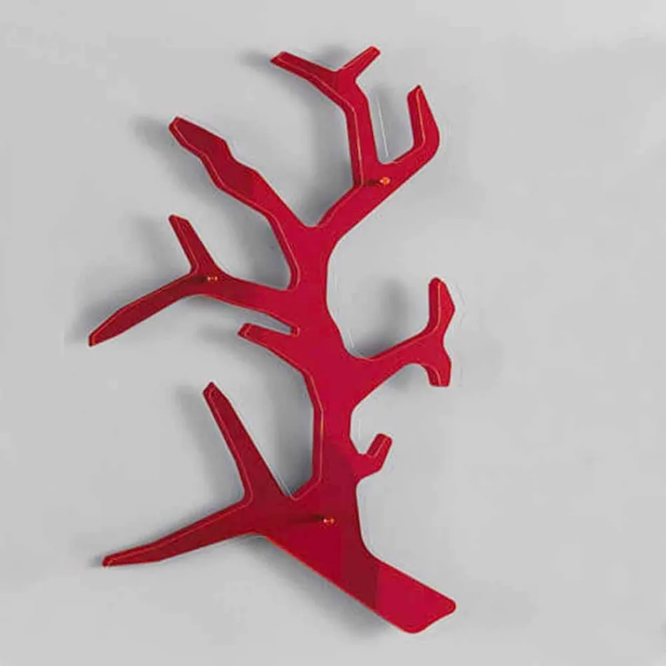 Wandplank van plexiglas met kapstokken Made in Italy - Neon Viadurini