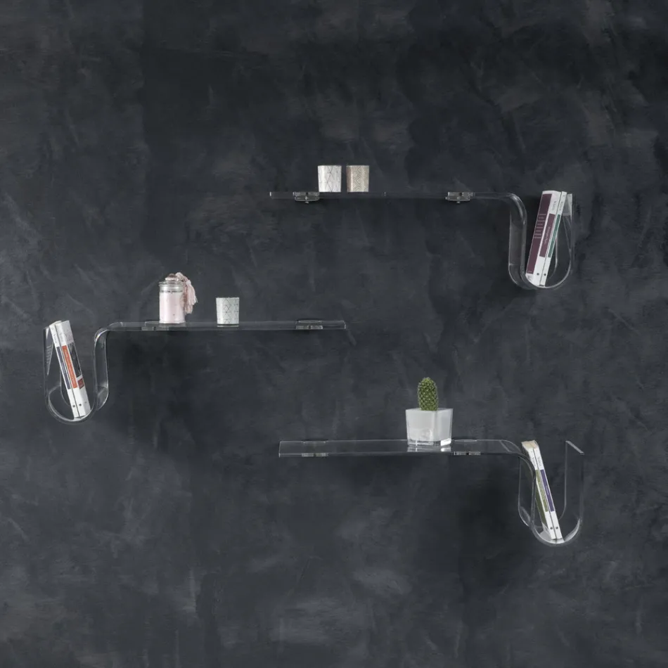 Designplank in transparant acrylkristal Made in Italy - Teride Viadurini