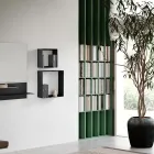 Metalen plank in twee maten en drie kleuren met gebogen details - Thalia Viadurini