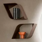 Eteris metalen wandplank met opbergruimte, verkrijgbaar in drie kleuren. Viadurini