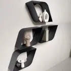 Eteris metalen wandplank met opbergruimte, verkrijgbaar in drie kleuren. Viadurini