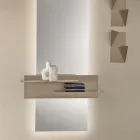 Modern design metalen plank met twee horizontale planken - Miro Viadurini