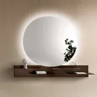 Modern design metalen plank met twee horizontale planken - Miro Viadurini