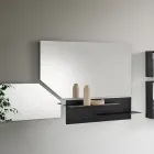 Modern design metalen plank met twee horizontale planken - Miro Viadurini
