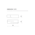Modern design metalen plank met twee horizontale planken - Miro Viadurini