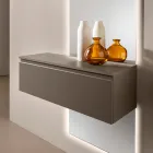 Melamine plank met opening aan de voorzijde, verkrijgbaar in twee maten en meerdere kleuren - Lunis Viadurini