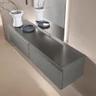 Melamine plank met opening aan de voorzijde, verkrijgbaar in twee maten en meerdere kleuren - Lunis Viadurini
