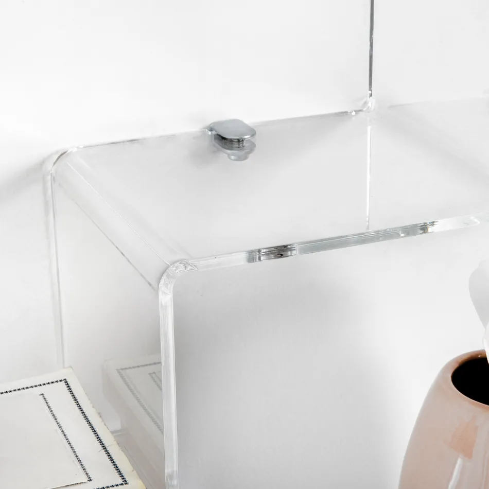 Objectplank van transparant plexiglas Made in Italy - Mufasa Viadurini