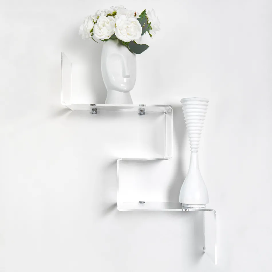 Objectplank van transparant plexiglas Made in Italy - Mufasa Viadurini