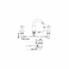 Klassieke 3-gats mixer in verchroomd messing Made in Italy - Zumbo Viadurini