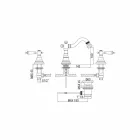3-gats mengkraan voor bidet in messing Klassiek ontwerp Made in Italy - Shelly Viadurini