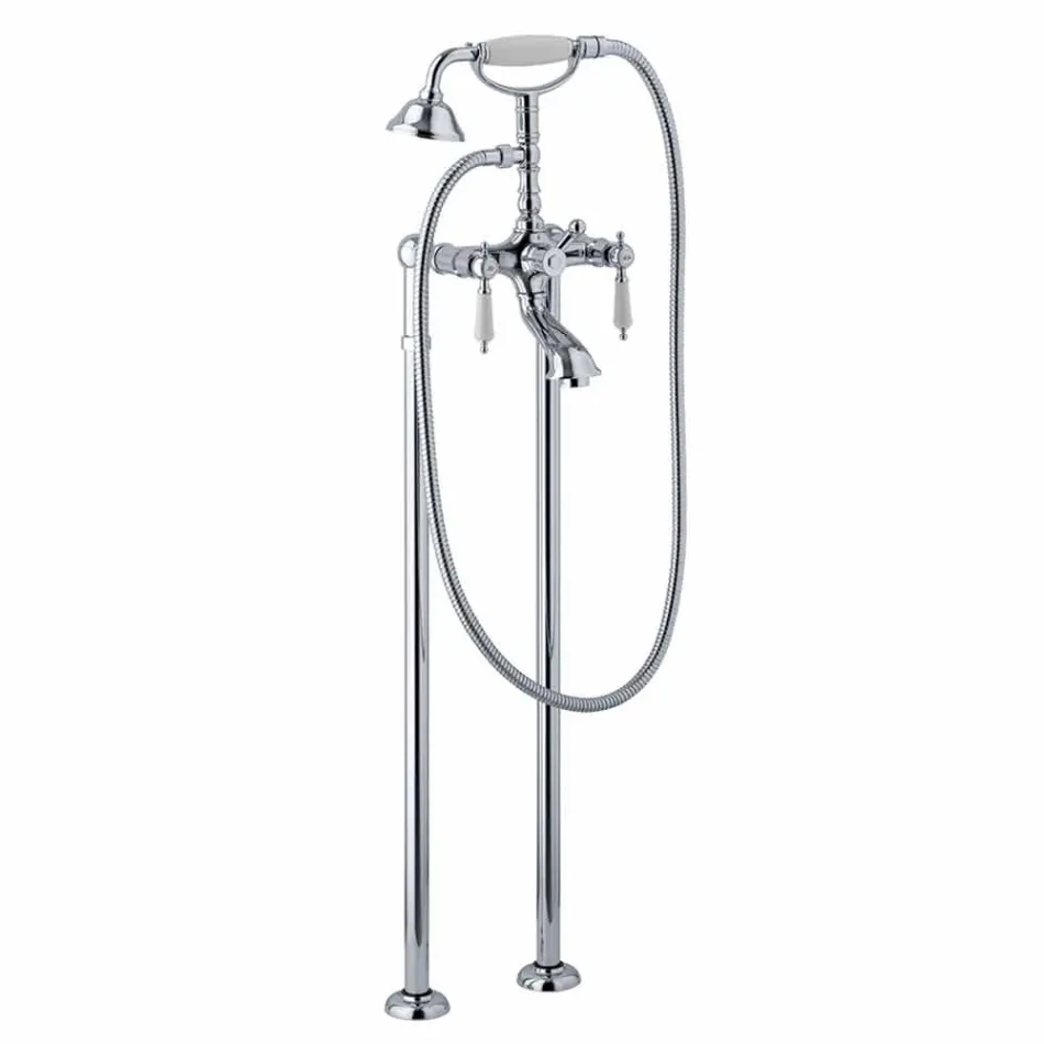 Kolommengkraan voor bad met douche in messing Made in Italy - Shelly Viadurini