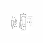 Design badkamer bidetmengkraan in messing zonder afvoer Made in Italy - Panela Viadurini