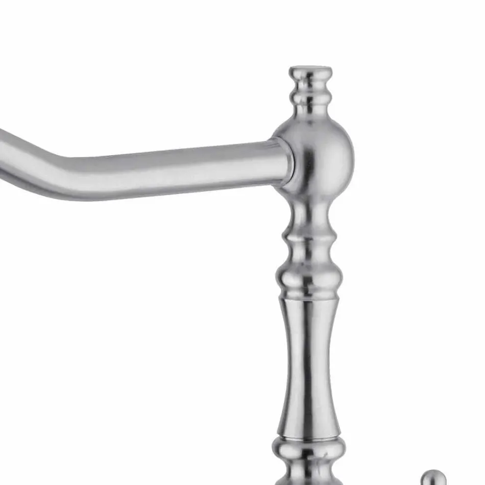 Klassieke roestvrijstalen gootsteenmengkraan Made in Italy - Gift Viadurini