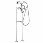 Klassieke mengkraan voor badkuip op de vloer in messing Made in Italy - Panico Viadurini