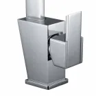 Mengkraan met verstelbare uitloop voor wastafel in messing Made in Italy - Alibi Viadurini