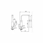 Wastafelmengkraan met hoge draaibare uitloop Made in Italy - Panela Viadurini