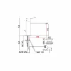 Wastafelmengkraan met uitloop 170 mm hartafstand Made in Italy - Medida Viadurini