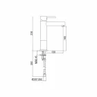 Badkamer wastafelmengkraan in verchroomd messing zonder afvoer Made in Italy - Ermia Viadurini