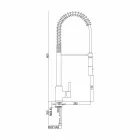 Verstelbare messing keukenmengkraan met veer Made in Italy - Keope Viadurini