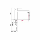 Messing wastafelmengkraan met uitloop 170 mm hartafstand Made in Italy - Ermia Viadurini