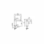 Wastafelmengkraan met zijgreep zonder afvoer in messing Made in Italy - Panela Viadurini