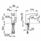 Moderne wastafelmengkraan met infraroodsensor in verchroomd metaal - Gonzo Viadurini